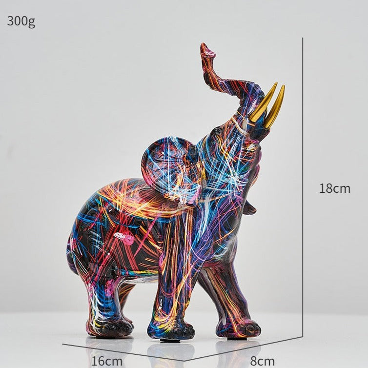 Vrimlo® Elephant Nordic Painted Statue