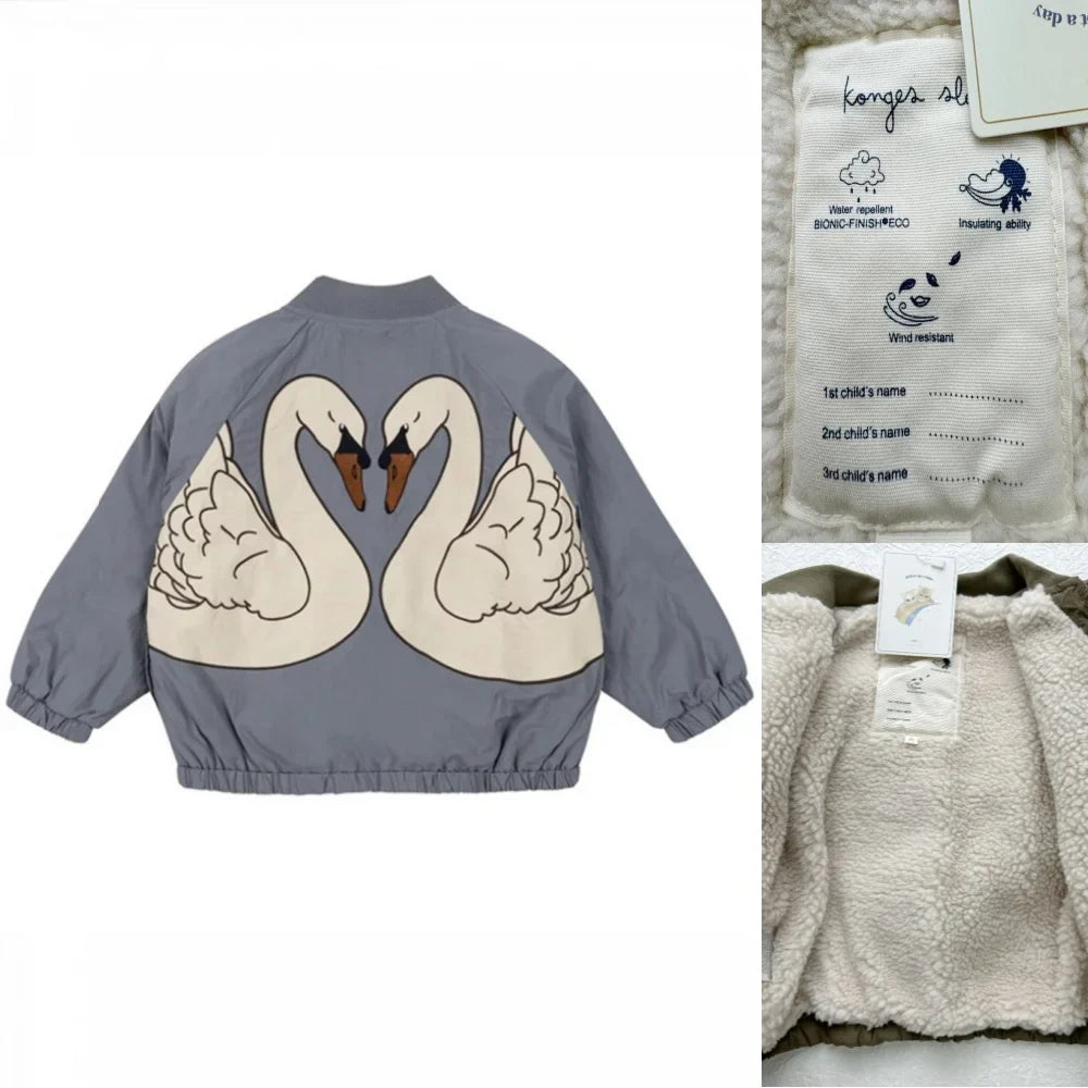 Chaqueta acogedora de lana de cordero para niños: prendas de abrigo de invierno unisex para niños pequeños y niños