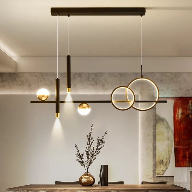 Komnab Modern Minimalist LED pendant Lights with Remote Control Spotlight