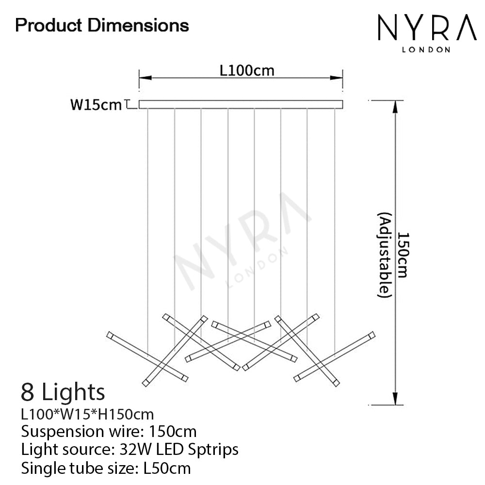 Lampadario a tubo nano