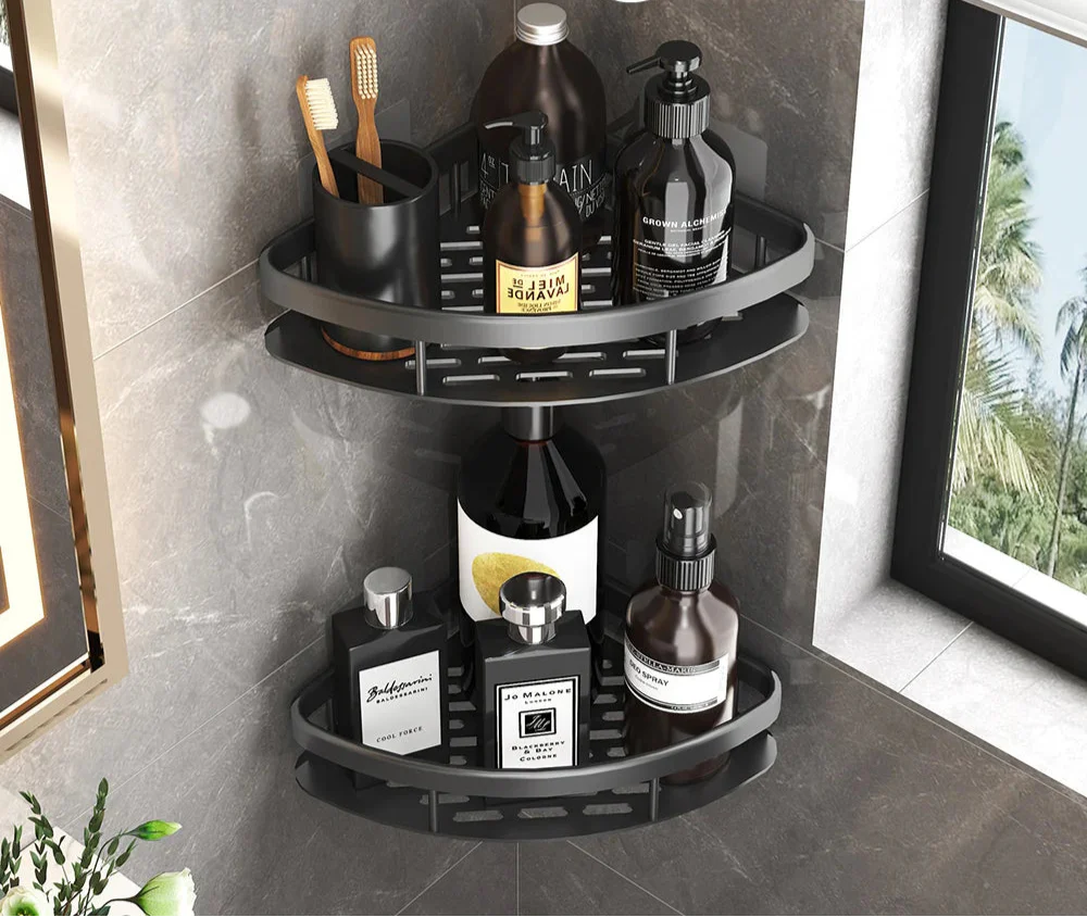 Winnie Wall-Mounted Shower Shelf – No-Drill Bathroom Organizer