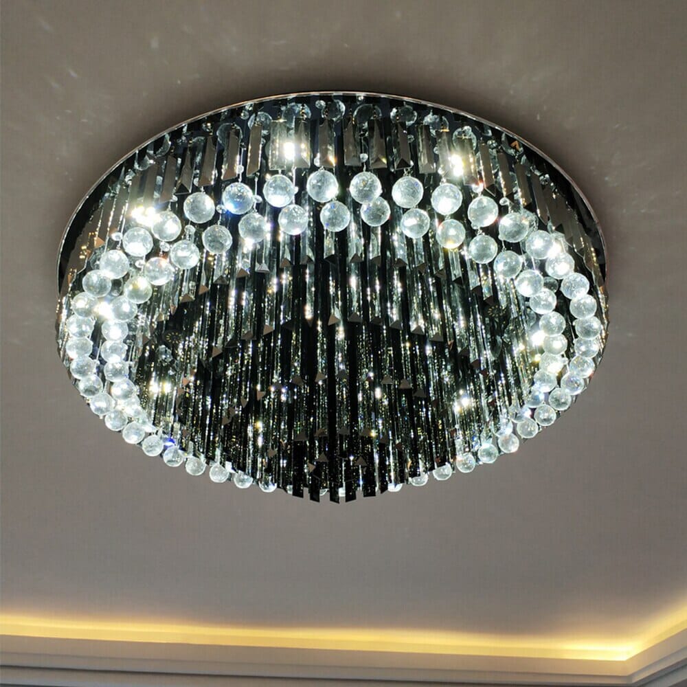 Meridian Black Crystal Chandelier