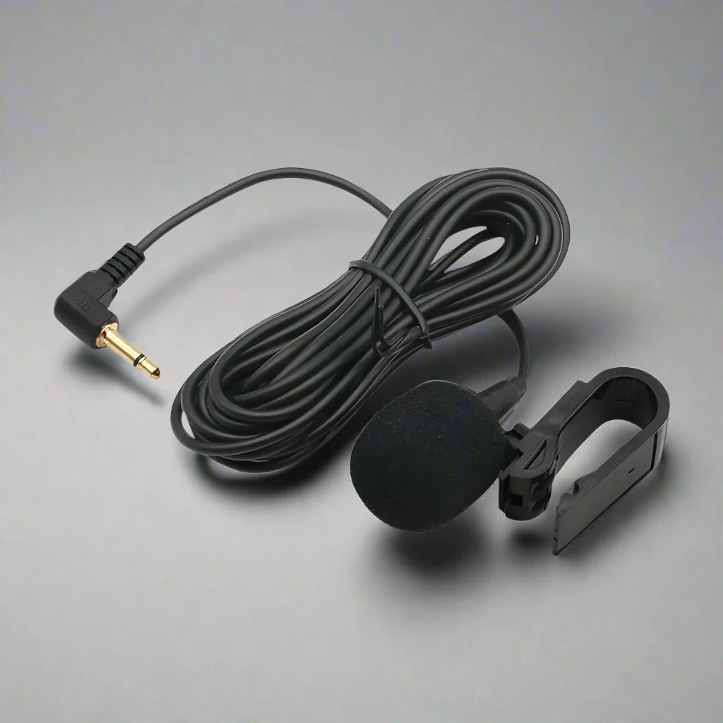 MaxSound Mini micrófono de audio para automóvil: micrófono Lavalier con cable de 3,5 mm