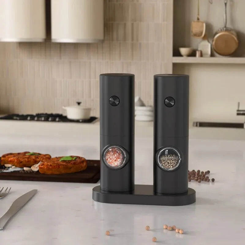 Nova Electric Salt & Pepper Grinder – Automatic, Adjustable Coarseness, LED Light