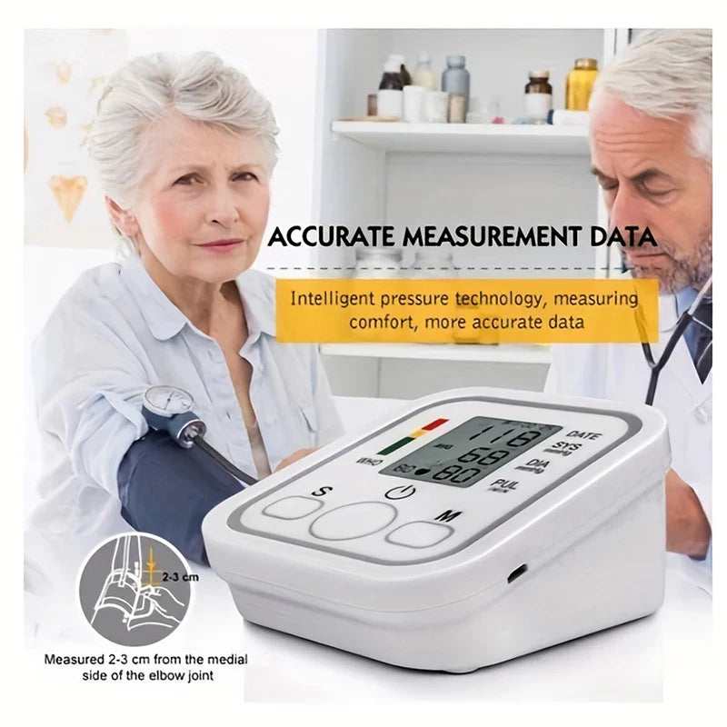 Blood Pressure Monitor - Upper Arm Automatic Tonometer | Digital Blood Pressure Meter Sphygmomanometer