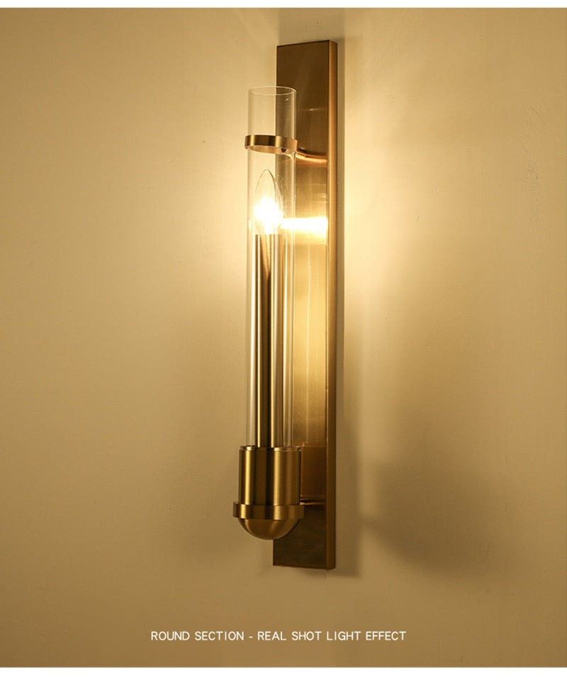 WIN Modern Led American Style Wall Lamp Luxury Golden Light