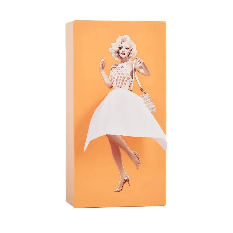 Funda para caja de pañuelos con estilo pin-up chic