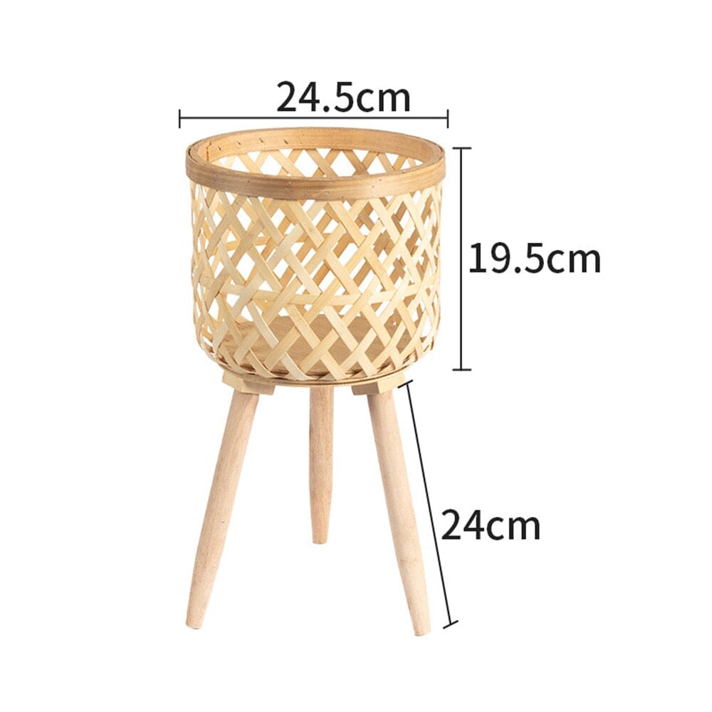 Handmade Bamboo Woven Flower Pot