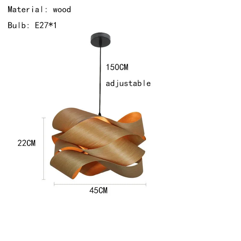 Südostasiatische Holz Pendelleuchten