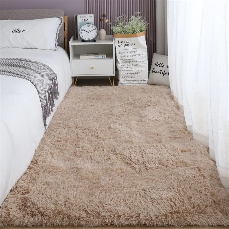 Alfombra de Cama Winnie Fluffy – Suave, Antideslizante, Gran Alfombra para Dormitorio y Guardería