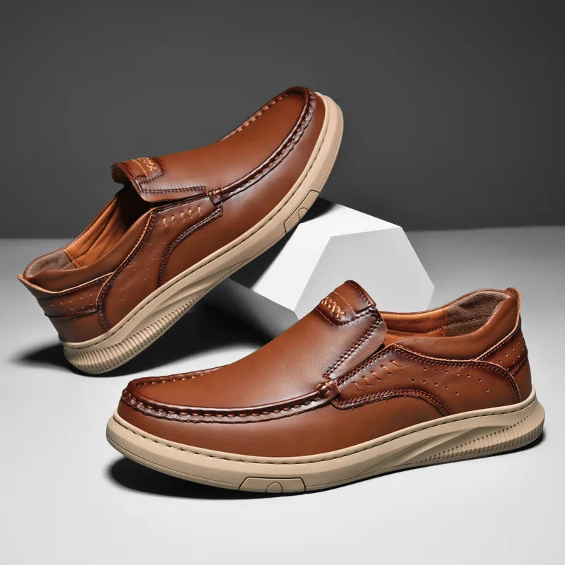 Carlo™ Genuine Cowhide Leather Shoes: Ultra Comfortable & Breathable