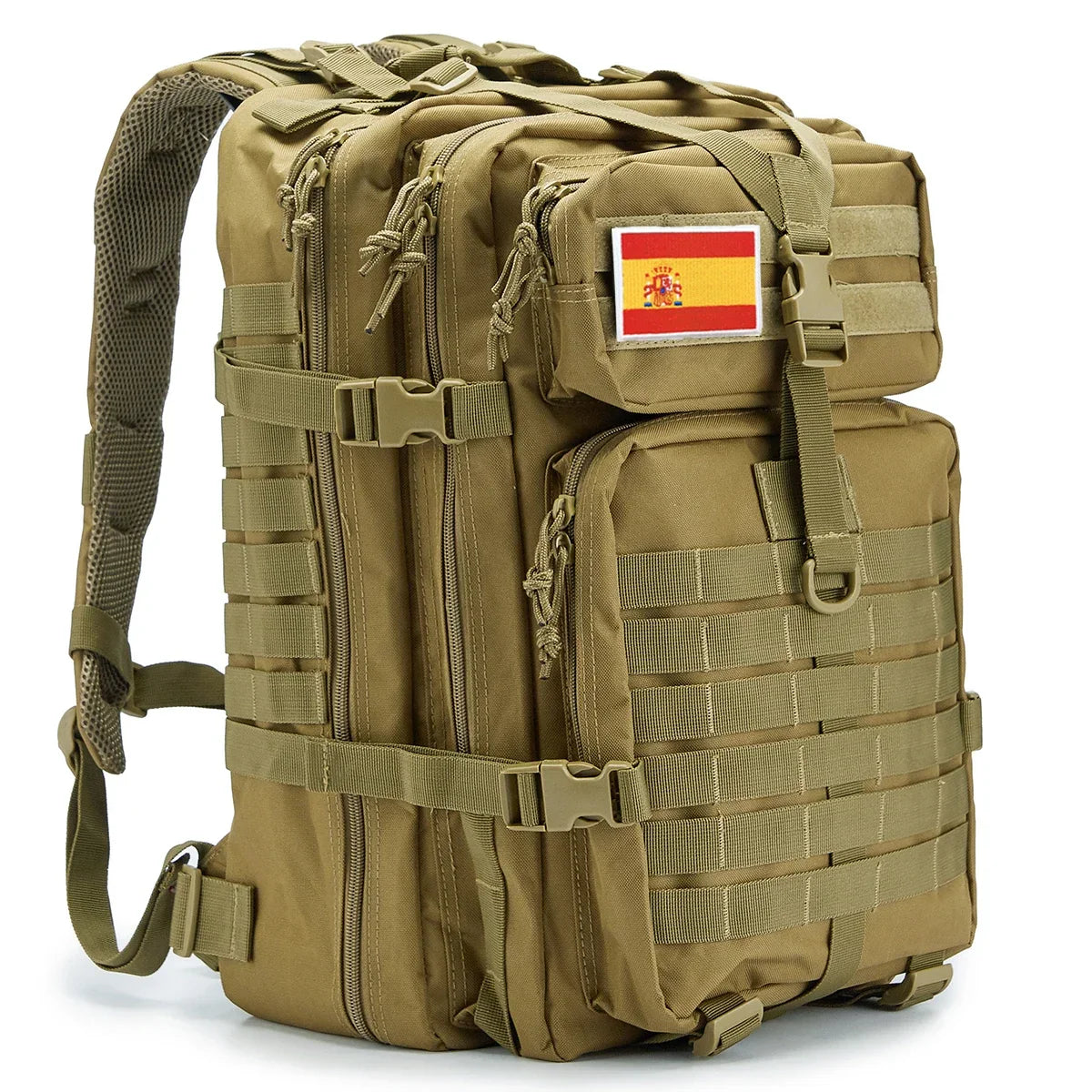 Sac à dos tactique 45 L pour homme/femme – Sac à dos MOLLE pour la chasse, la pêche, la randonnée, le trekking et la survie – Sac à dos d'extérieur de grande capacité avec porte-gobelets