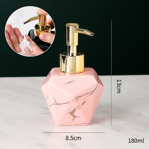 Elegant Soap Dispenser i solid marmor för badrum