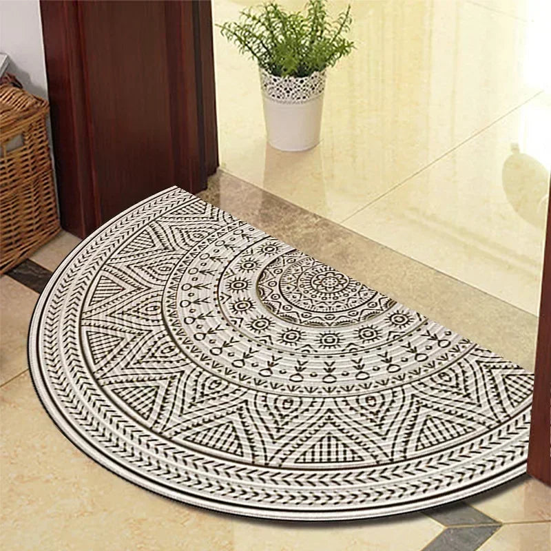 Winnie Retro Felpudo Semicircular – Elegante Alfombra de Entrada Antideslizante para Interior