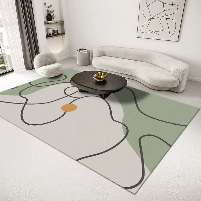 Tapis à Rayures Nordiques - Tapis Doux Antidérapant pour Salon et Chambre