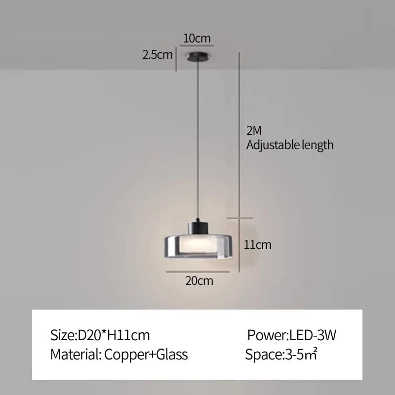 Modern  LED Glass Pendant