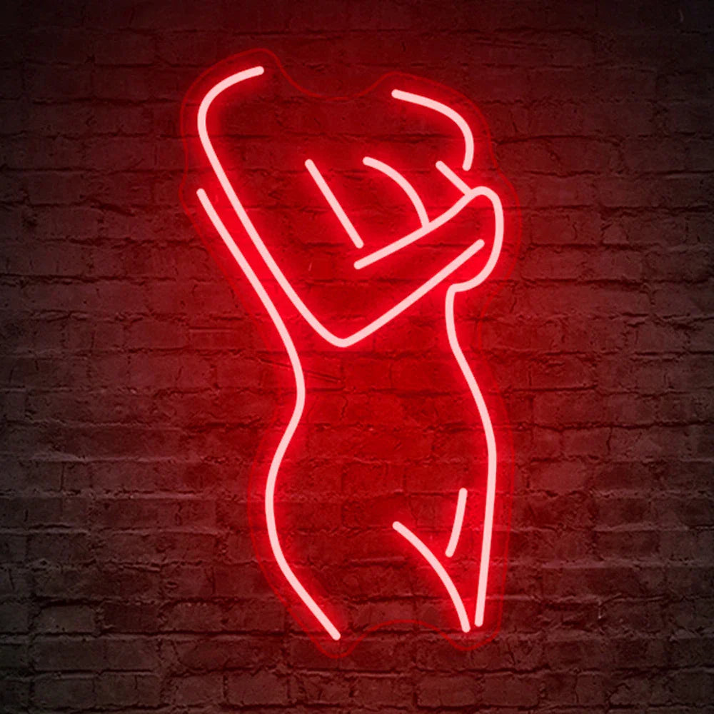 Neon Femme Silhouette Signs