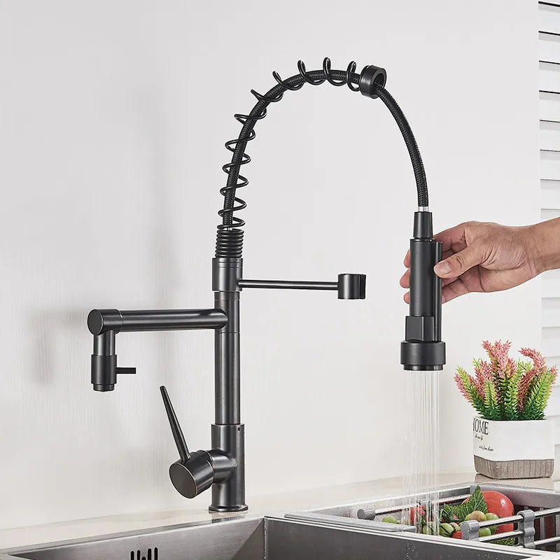 StreamFlex – Retractable Faucet with Double Spouts