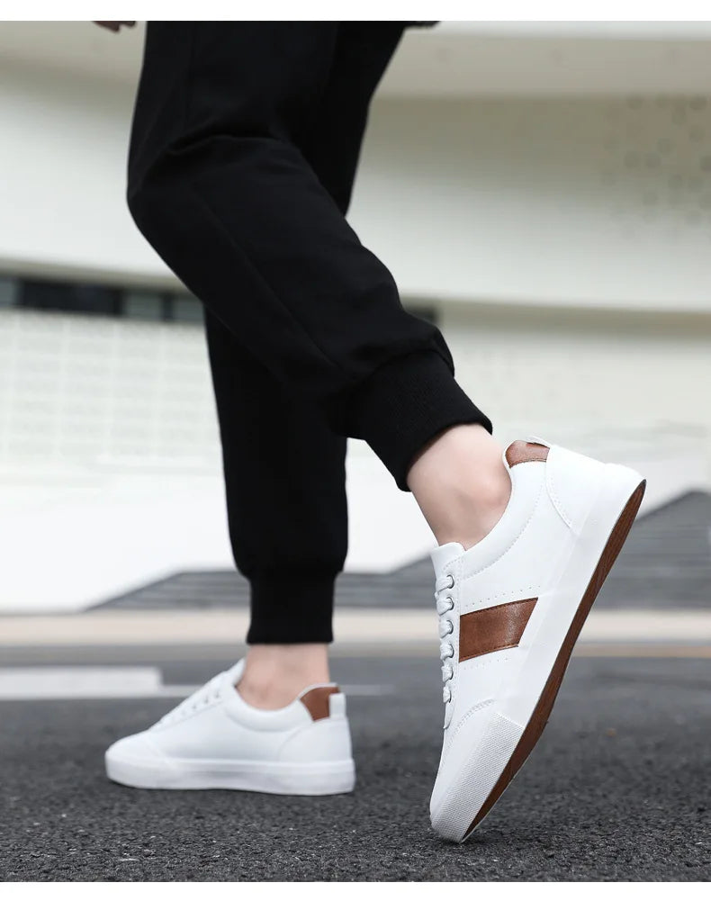 Street Style Leather Sneakers