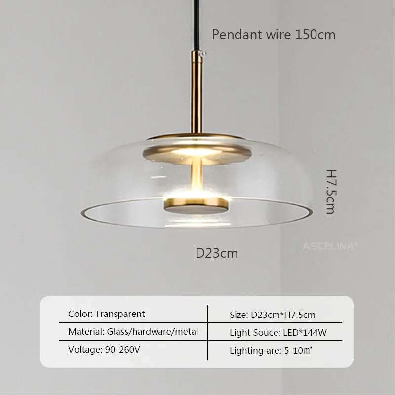 CrystalShine – Elegant LED glass pendant lamp