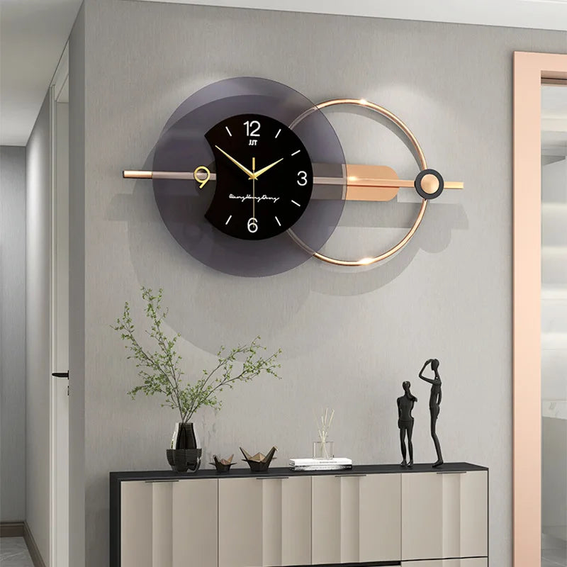 Double-Layer Hanging Wall Clock