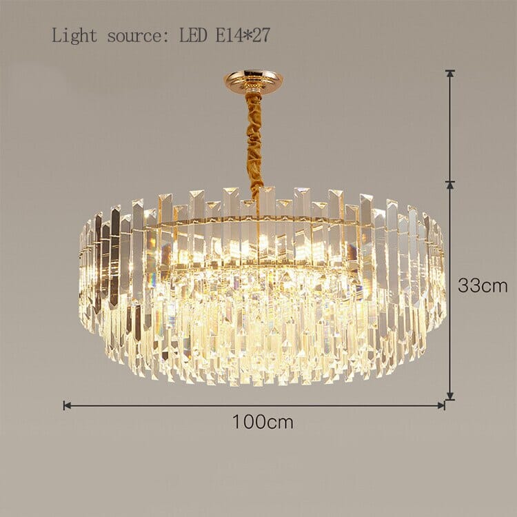 LED Round Golden Crystal Lamp