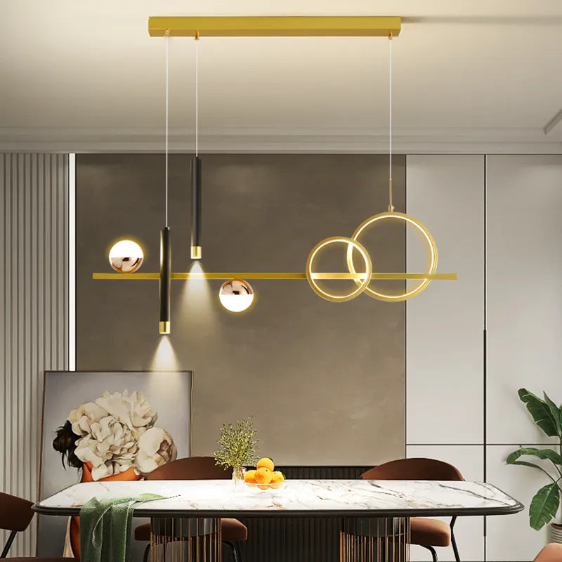 Komnab moderne minimalistische LED-hanglampen met spot met afstandsbediening