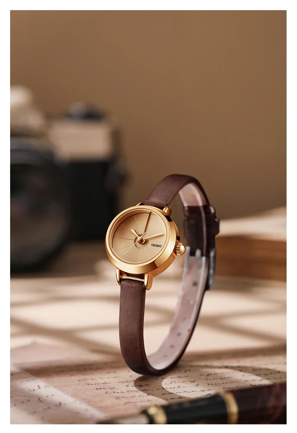 Mini Vintage Leather Watch for women