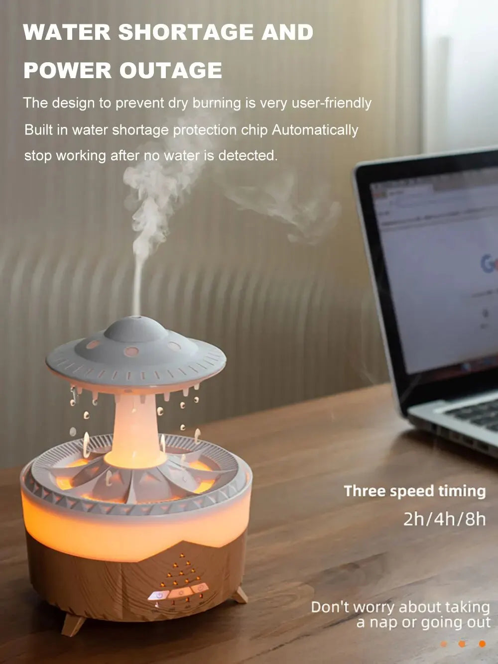 UFO Mia Air Humidifier – Misty Raindrop Aromatherapy Experience