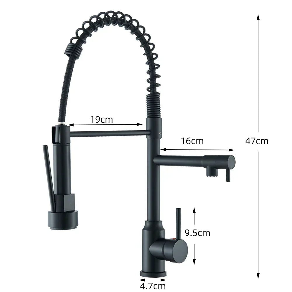 SpringFlow – Double spout kitchen mixer tap faucet