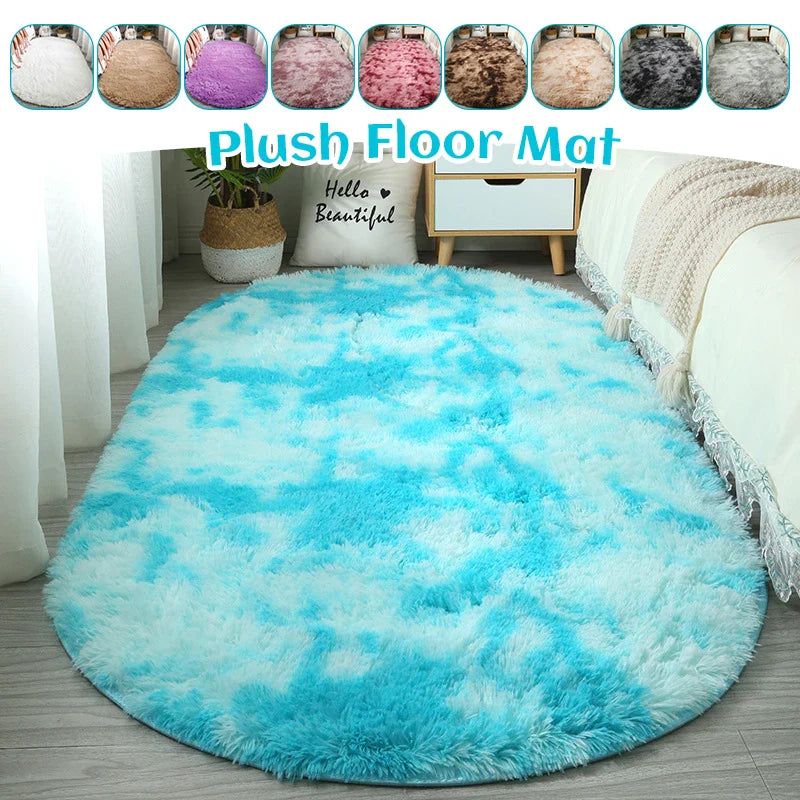 Sara Fluffy Alfombra Antideslizante Tie-Dye – Suave Alfombra de Felpa para Decoración del Hogar