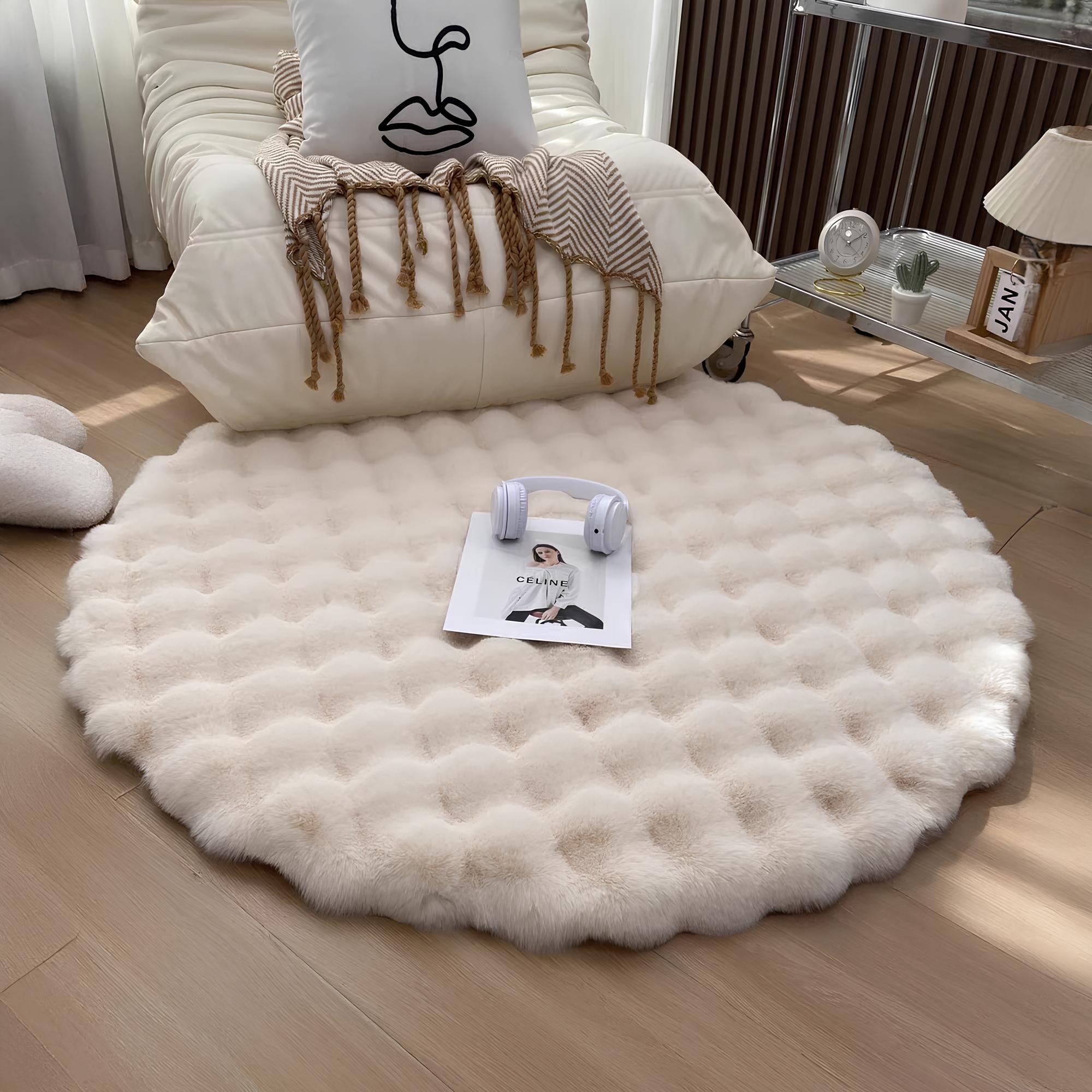 Tapis de sol rond en peluche