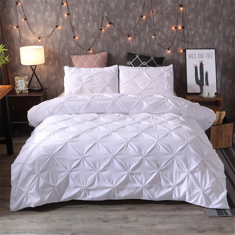 Gyémánt Pintuck Duvet Cover 3 Részes Ágynemű Szett