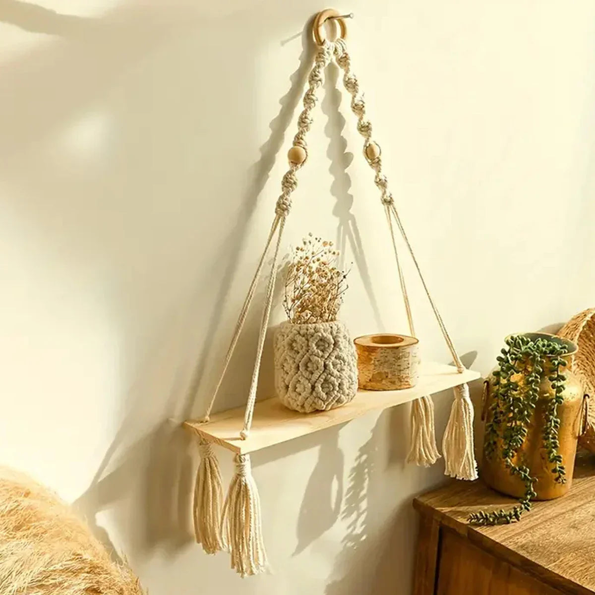 Boho Macramé Plank Rustieke Decoratie