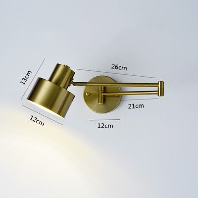 KIN Grace - Touch Sensor Wall Lights Adjustable Swing Long Arm