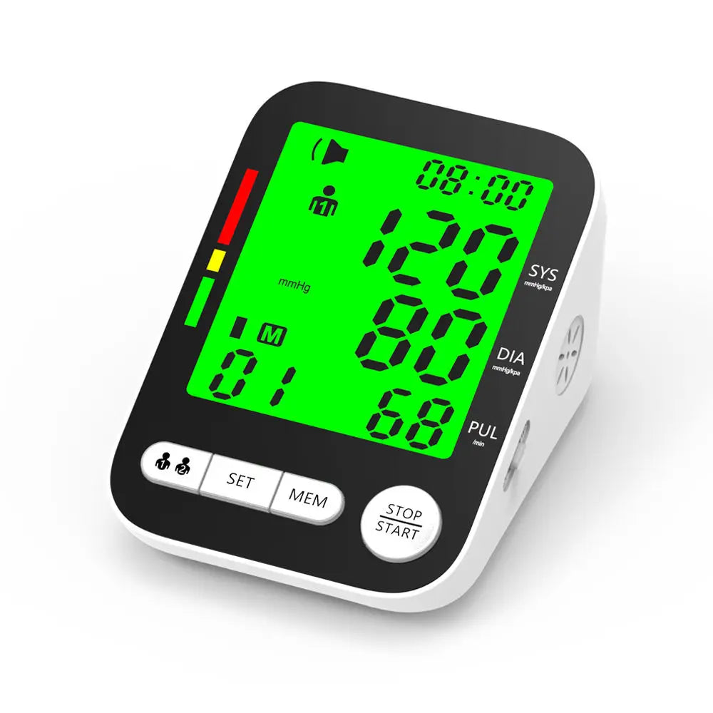 Aria Digital Blood Pressure Monitor – High-Accuracy Rechargeable Talking BPM with LCD Display