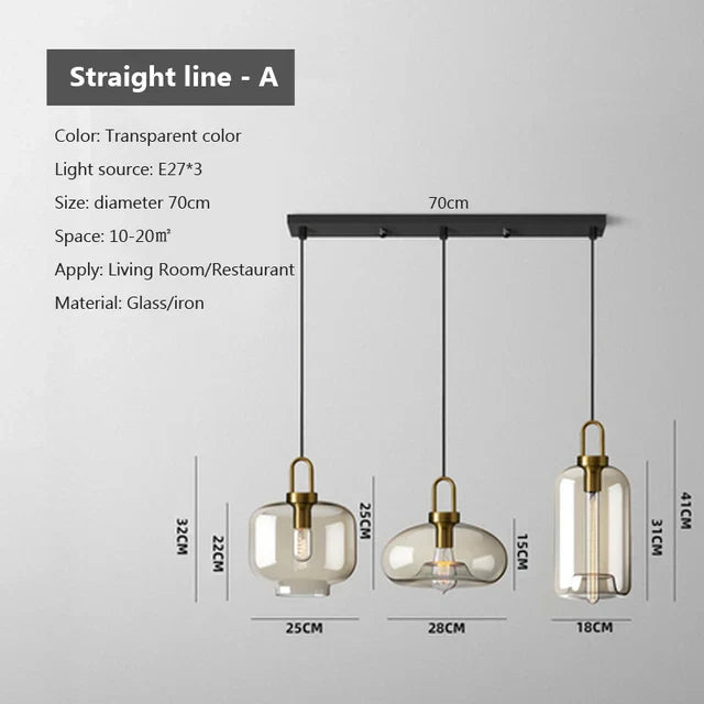 Luz Pendente de Vidro Moderna