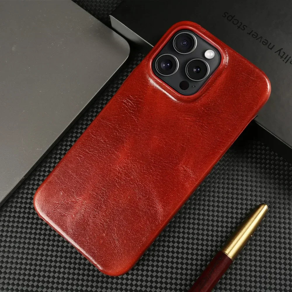 L'EXÉCUTIF - COQUE IPHONE EN CUIR VÉRITABLE