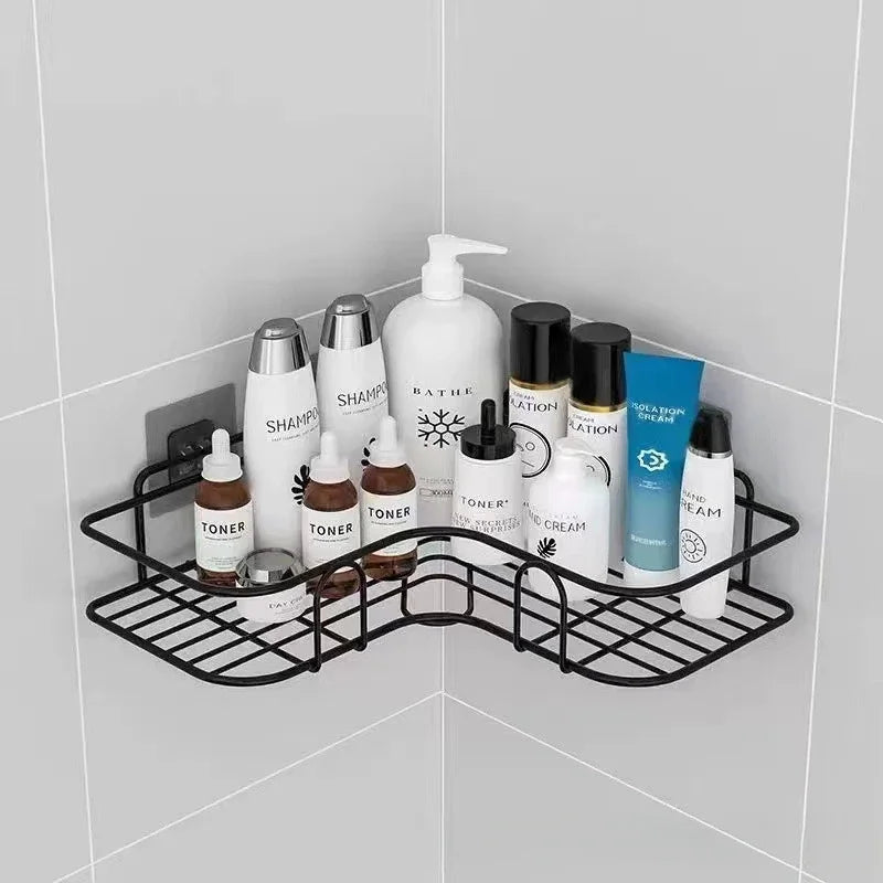 Sophia Wall-Mounted Corner Storage Shelf – Bathroom & Kitchen Organizer