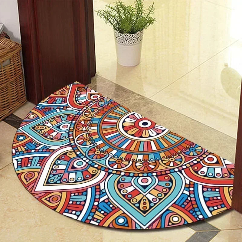 Winnie Retro Felpudo Semicircular – Elegante Alfombra de Entrada Antideslizante para Interior