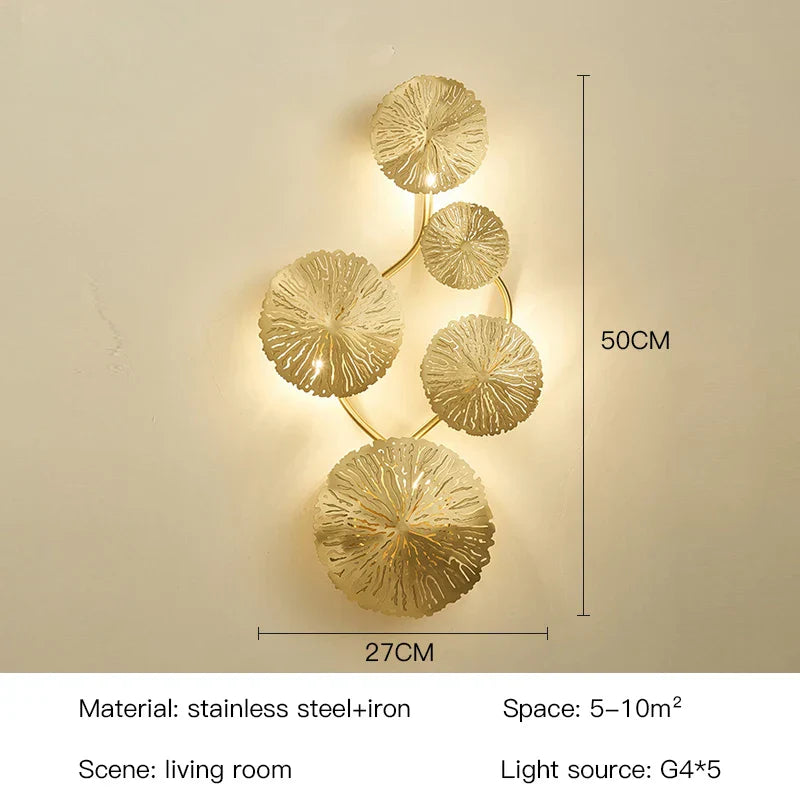 Vrimlo Lampada da Parete Moderna Leaf