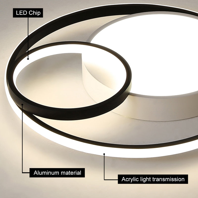 Cielo LED de Círculos Infinitos Modernos