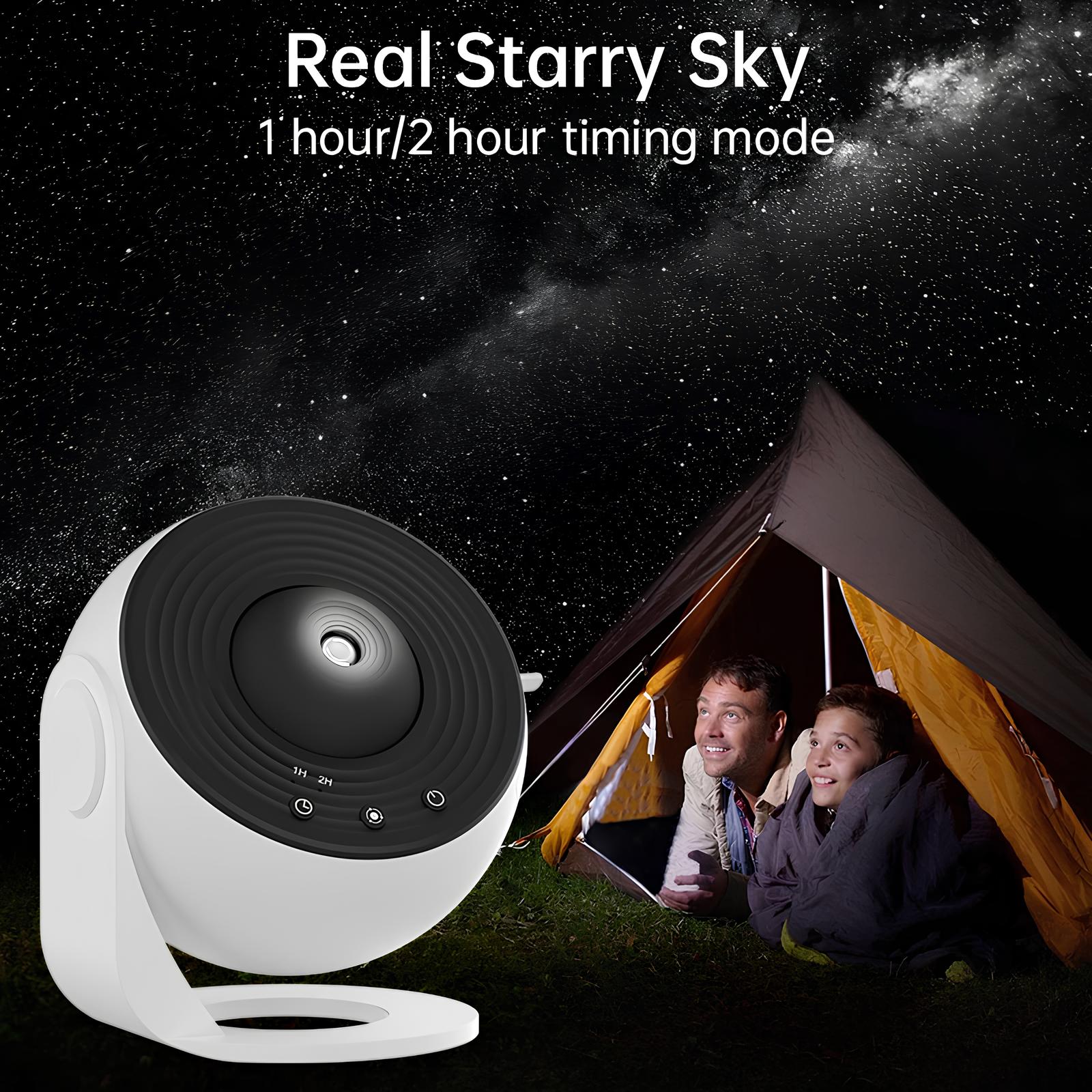 Nachtlampje Galaxy-projector Sterrenhemel-projector 360° draaibare planetariumlamp Slaapkamer