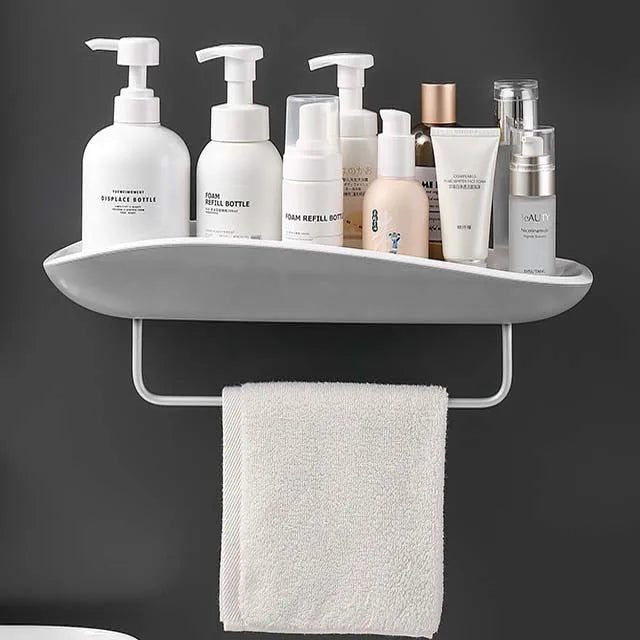 No-Drill Sleek Shower Shelf for Shampoo & Cosmetics