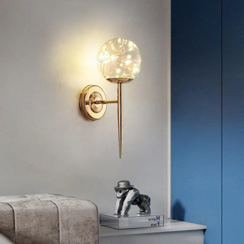 Luminous Globe - Colored Glass LED Wall Light