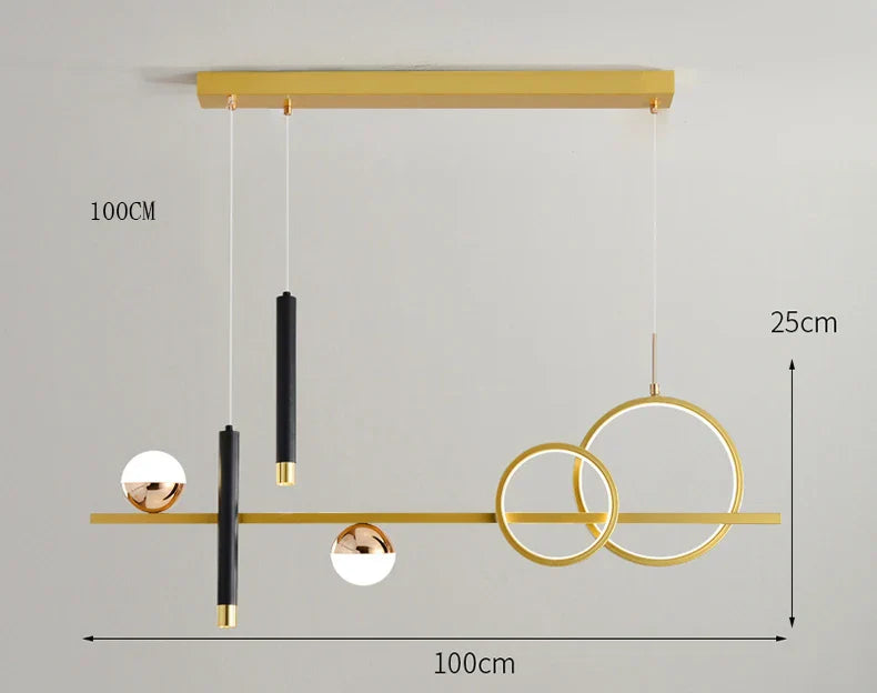 Komnab moderne minimalistische LED-hanglampen met spot met afstandsbediening