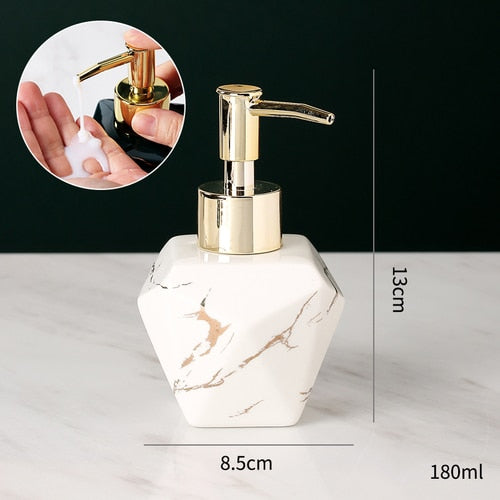 Elegant Soap Dispenser i solid marmor för badrum