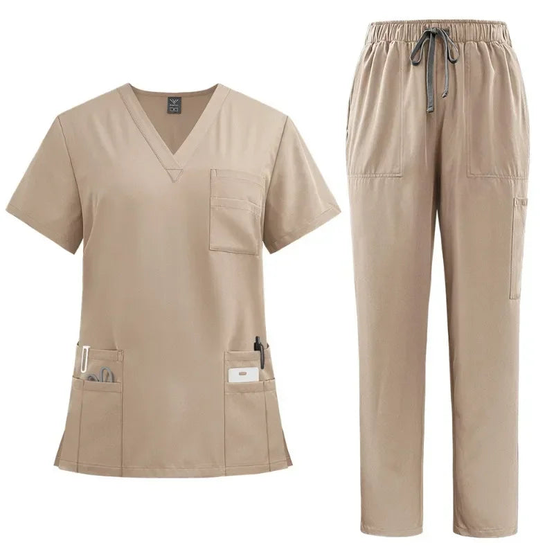 Set de Uniforme Medicale Clasice pentru Bărbați și Femei – Uniformă Medicală, Chirurgicală, Dentară, Îmbrăcăminte Clinică – Set Top și Pantaloni