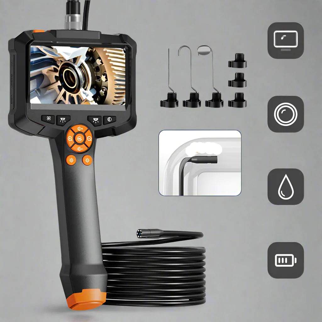 NovaScope 4,3" HD industriële endoscoop – waterdichte inspectiecamera voor leidingen, auto's en meer