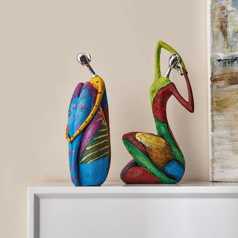 Vrimlo® Abstract Colorful Women Sculptures